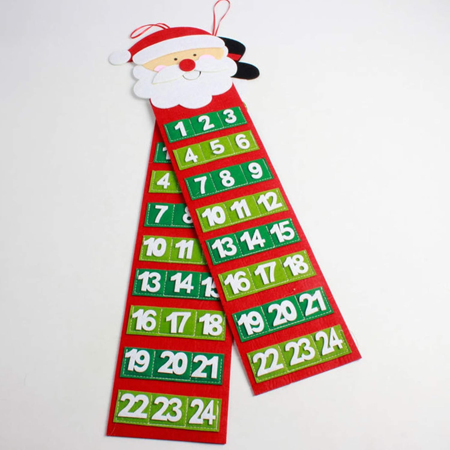 Calendar advent din fetru, Zola,  Mos Craciun - rosu, 24 de buzunare, 67.5 x 20 cm Calendar advent din fetru, Zola,  Mos Craciun - rosu, 24 de buzunare, 67.5 x 20 cm